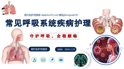 a0056 常见呼吸系统疾病护理PPT课件33页可编辑无水印