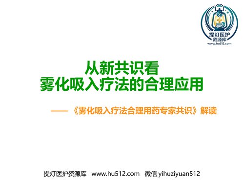 a00353 雾化吸入合理用药专家共识解读 55页PPT课件可编辑无水印直接可用