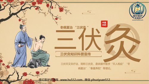 a00454 三伏灸养生-《中医疗法》专业图解风 20页PPT课件可编辑无水印直接可用