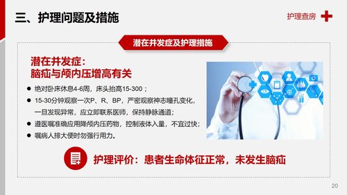 a0068 医学医疗护理查房脑出血案例分析PPT模板PPT课件28页可编辑无水印 第10页