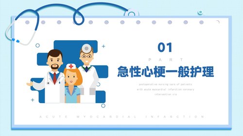 a0083 急性心梗术后护理PPT课件20页可编辑无水印 第3页