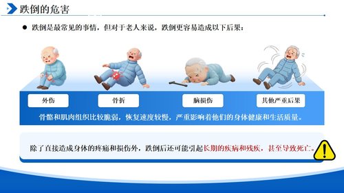 a0136 预防跌倒坠床的健康宣教PPT课件10页可编辑无水印 第4页
