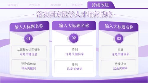 a0141 抓牢“和谐使命”的危重病医学课程紫色PPT课件22页可编辑无水印直接可用 第19页