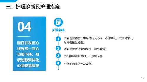 a0176 心衰病人护理查房PPT模板PPT课件16页可编辑无水印直接可用 第13页