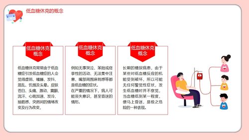 a0206 粉色的医院低血糖休克护理查房培训ppt模板PPT课件22页可编辑无水印直接可用 第4页