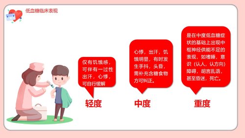 a0206 粉色的医院低血糖休克护理查房培训ppt模板PPT课件22页可编辑无水印直接可用 第6页