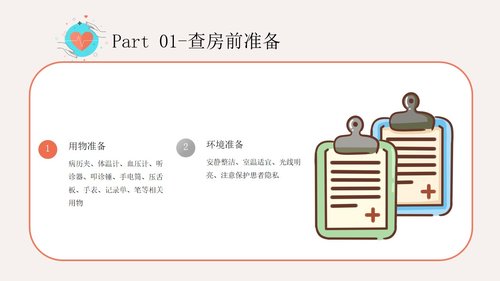 a0207 粉色简约护理查房流程知识宣传PPT模板PPT课件22页可编辑无水印直接可用 第4页