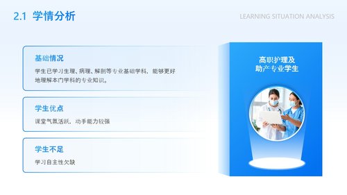 a0272 护理说课医学知识分享蓝色简约实拍医疗风PPT课件26页可编辑无水印直接可用 第6页