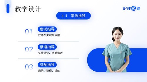 a0273 护理说课蓝色简约风PPT课件27页可编辑无水印直接可用 第11页