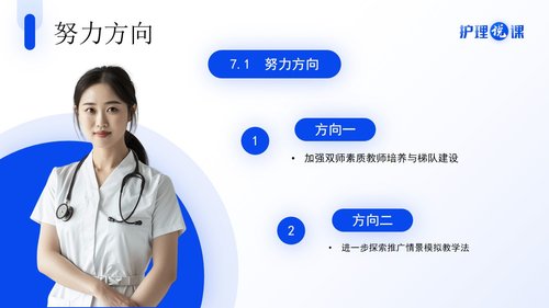 a0273 护理说课蓝色简约风PPT课件27页可编辑无水印直接可用 第19页