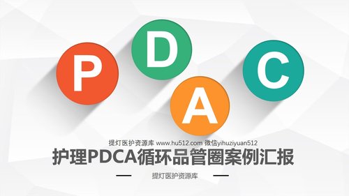 a0323 护理PDCA循环品管圈案例汇报02PPT课件27页可编辑无水印直接可用