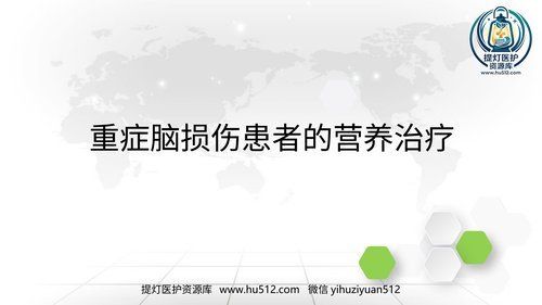 a00500 重症脑损伤患者的营养治疗 20页PPT文档可编辑无水印直接可用