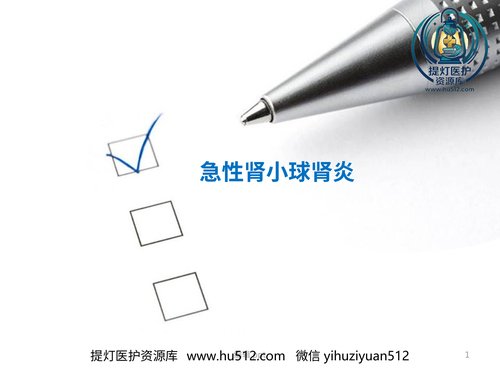 a00537 儿科护理急性肾小球肾炎 20页PPT文档可编辑无水印直接可用