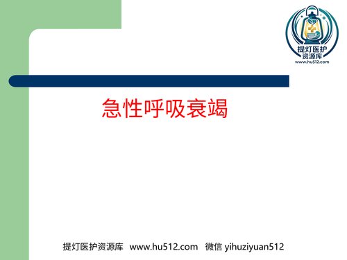 a00548 儿科呼吸衰竭 20页PPT文档可编辑无水印直接可用
