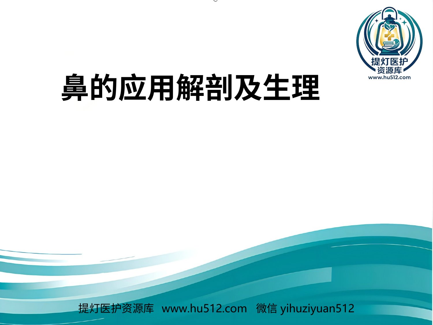 a00654 鼻的应用解剖及生理PPT课件 20页PPT文档可编辑无水印直接可用