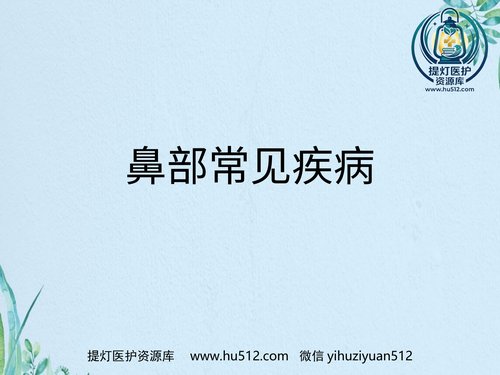 a00669 鼻部常见疾病资料 20页PPT文档可编辑无水印直接可用