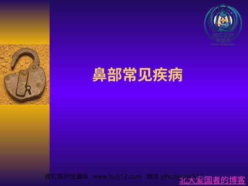 a00680 鼻部常见疾病 20页PPT文档可编辑无水印直接可用