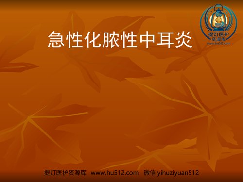 a00787 急性中耳炎 20页PPT文档可编辑无水印直接可用