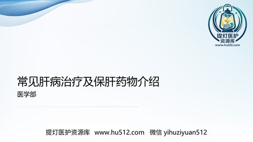 a00843 常见肝病治疗及保肝药物介绍 20页PPT文档可编辑无水印直接可用
