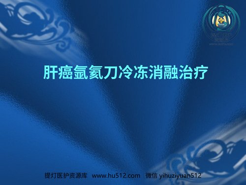 a00895 肝癌的氩氦刀消融治疗 20页PPT文档可编辑无水印直接可用