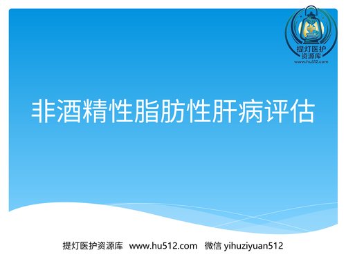 a00937 非酒精性脂肪性肝病评估 20页PPT文档可编辑无水印直接可用