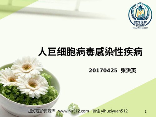 a01114 人巨细胞病毒感染(1) 20页PPT文档可编辑无水印直接可用