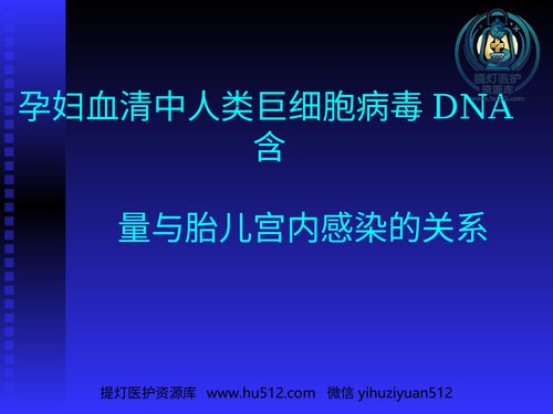 a01139 孕妇血清中人类巨细胞病毒DNA 20页PPT文档可编辑无水印直接可用