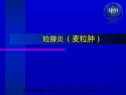 a01210 睑腺炎-麦粒肿 20页PPT文档可编辑无水印直接可用
