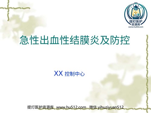 a01228 急性出血性结膜炎(1) 20页PPT文档可编辑无水印直接可用