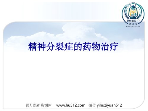 a01384 精神分裂症的药物治疗(正式版) 26页PPT课件可编辑无水印直接可用