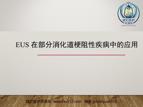 a01396 EUS在部分消化道梗阻性疾病中的应用 17页PPT课件可编辑无水印直接可用