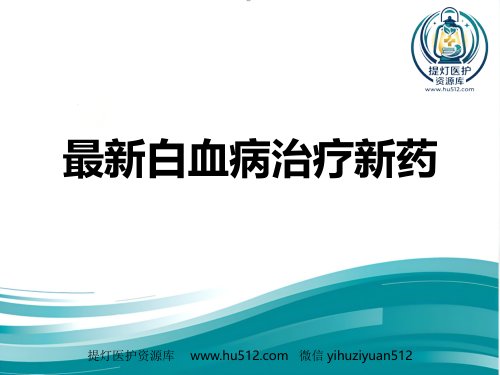 a01400 白血病治疗新药Venetoclax 30页PPT课件可编辑无水印直接可用