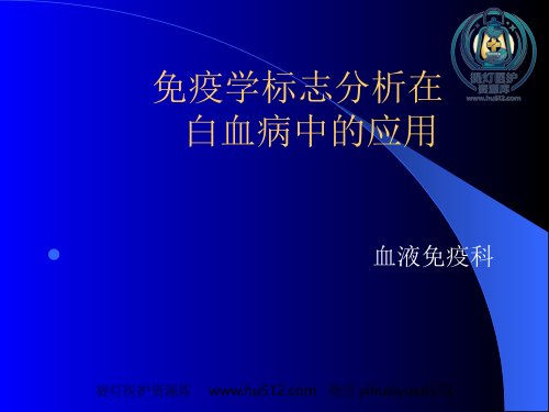 a01405 白血病免疫分型 35页PPT课件可编辑无水印直接可用