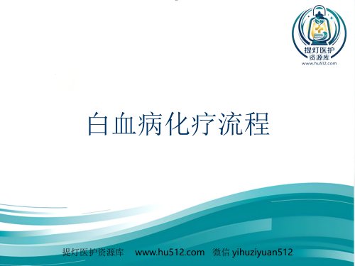 a01413 白血病化疗流程 23页PPT课件可编辑无水印直接可用