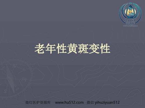 a01413 老年性黄斑变性 29页PPT课件可编辑无水印直接可用