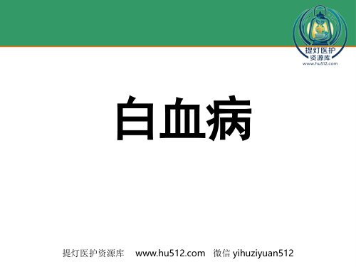 a01423 白血病 37页PPT课件可编辑无水印直接可用