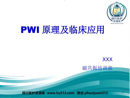 a01465 PWI原理及临床应用 42页PPT课件可编辑无水印直接可用