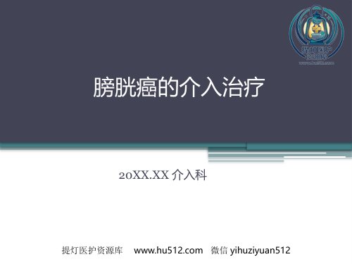 a01615 膀胱癌的介入治疗 24页PPT课件可编辑无水印直接可用