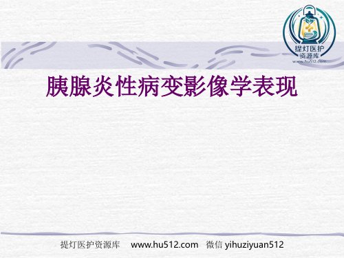 a01694 CT胰腺炎性病变 23页PPT课件可编辑无水印直接可用