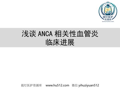 a01697 anca相关血管炎诊治进展 35页PPT课件可编辑无水印直接可用