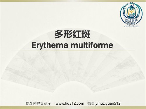 a01752 《皮肤病》多形红斑 18页PPT课件可编辑无水印直接可用