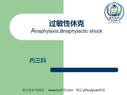 a01755 《过敏性休克》PPT课件 31页PPT课件可编辑无水印直接可用