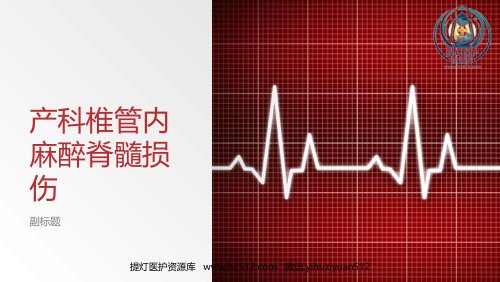 a01757 产科椎管内麻醉脊髓损伤 14页PPT课件可编辑无水印直接可用