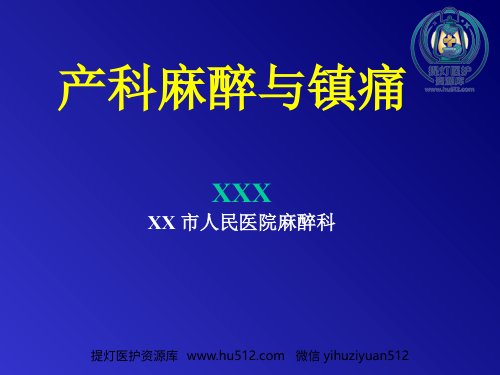 a01767 产科麻醉与镇痛 23页PPT课件可编辑无水印直接可用